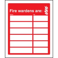 Fire Wardens Are (6 Names and Numbers) Fire Wardens Are (6 Names and Numbers)