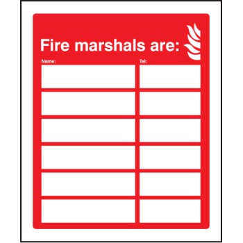 Fire Marshals Are (6 Names and Numbers) Fire Marshals Are (6 Names and Numbers)