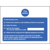 Fire Action - Caravan Sign - TESTTTTT!!!!! Fire Action - Caravan Sign - TESTTTTT!!!!!