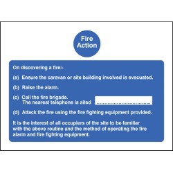 Fire Action - Caravan Sign - TESTTTTT!!!!! Fire Action - Caravan Sign - TESTTTTT!!!!!