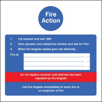 Fire Action - Hotel Sign - TESTTTTT!!!!! 