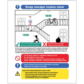 Keep Escape Routes Clear - Multiple Occupancy - TESTTTTT!!!!! Keep Escape Routes Clear - Multiple Occupancy - TESTTTTT!!!!!