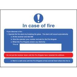 In Case of Fire - Fire Action Sign - TESTTTTT!!!!! In Case of Fire - Fire Action Sign - TESTTTTT!!!!!