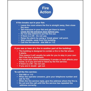 Fire Action Notice (Stay Put) for Flats Fire Action Notice (Stay Put) for Flats
