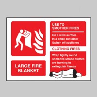 Large Fire Blanket - Extinguisher Identification Large Fire Blanket - Extinguisher Identification