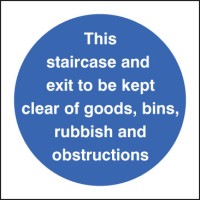 Staircase & Exit to Kept Clear of Goods Etc - TESTTTTT!!!!! Staircase & Exit to Kept Clear of Goods Etc - TESTTTTT!!!!!