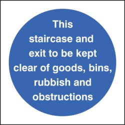 Staircase & Exit to Kept Clear of Goods Etc - TESTTTTT!!!!! Staircase & Exit to Kept Clear of Goods Etc - TESTTTTT!!!!!