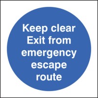 Keep Clear Exit from Emergency Escape Route - TESTTTTT!!!!! Keep Clear Exit from Emergency Escape Route - TESTTTTT!!!!!