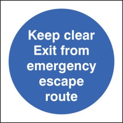 Keep Clear Exit from Emergency Escape Route - TESTTTTT!!!!! Keep Clear Exit from Emergency Escape Route - TESTTTTT!!!!!