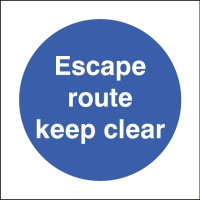Escape Route - Keep Clear Escape Route - Keep Clear
