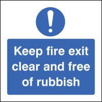 Keep Fire Exit Clear and Free of Rubbish - TESTTTTT!!!!! Keep Fire Exit Clear and Free of Rubbish - TESTTTTT!!!!!