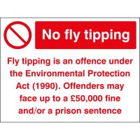 No Fly Tipping No Fly Tipping