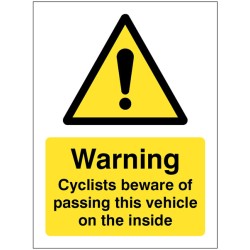 Cyclists Beware of Passing this Vehicle On the Inside - TESTTTTT!!!!! Cyclists Beware of Passing this Vehicle On the Inside - TESTTTTT!!!!!