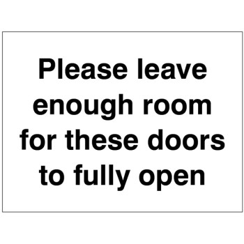 Please Leave Enough Room for these Doors to Fully Open - TESTTTTT!!!!! Please Leave Enough Room for these Doors to Fully Open - TESTTTTT!!!!!