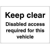 Keep Clear Disabled Access Required for this Vehicle - TESTTTTT!!!!! Keep Clear Disabled Access Required for this Vehicle - TESTTTTT!!!!!