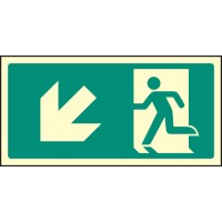 Intermediate Fire Exit Marker - Arrow Down Left - TESTTTTT!!!!! 