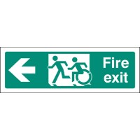 Inclusive Disabled Fire Exit Design - Arrow Left - TESTTTTT!!!!! 