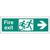 Inclusive Disabled Fire Exit Design - Arrow Right - TESTTTTT!!!!! 