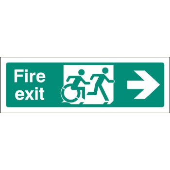 Inclusive Disabled Fire Exit Design - Arrow Right - TESTTTTT!!!!! 