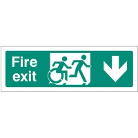 Inclusive Disabled Fire Exit Design - Arrow Down - TESTTTTT!!!!! 