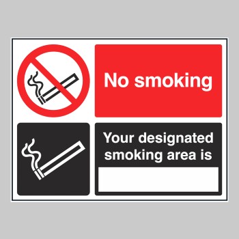 No Smoking Designated Smoking Area Is (White / Black) - TESTTTTT!!!!! No Smoking Designated Smoking Area Is (White / Black) - TESTTTTT!!!!!