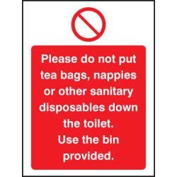 Please Do Not Put Tea Bags Etc Down Toilet Use Bins Provided - TESTTTTT!!!!! Please Do Not Put Tea Bags Etc Down Toilet Use Bins Provided - TESTTTTT!!!!!