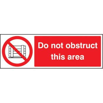 Do Not Obstruct this Area Do Not Obstruct this Area