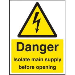 Danger - Isolate Main Supply Before Opening - TESTTTTT!!!!! Danger - Isolate Main Supply Before Opening - TESTTTTT!!!!!