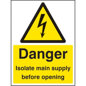 Danger - Isolate Main Supply Before Opening - TESTTTTT!!!!! Danger - Isolate Main Supply Before Opening - TESTTTTT!!!!!