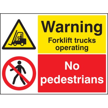 Warning - Forklift Trucks Operating - No Pedestrians - TESTTTTT!!!!! 