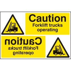 Caution - Forklift Trucks Operating - Reflection Sign - TESTTTTT!!!!! Caution - Forklift Trucks Operating - Reflection Sign - TESTTTTT!!!!!