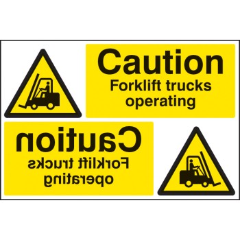 Caution - Forklift Trucks Operating - Reflection Sign - TESTTTTT!!!!! Caution - Forklift Trucks Operating - Reflection Sign - TESTTTTT!!!!!
