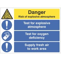 Risk of Explosive Atmosphere - Test for Oxygen Deficiency - Supply Fresh Air Risk of Explosive Atmosphere - Test for Oxygen Deficiency - Supply Fresh Air