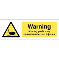 Warning - Moving Parts may cause Hand Crush Injuries Warning - Moving Parts may cause Hand Crush Injuries