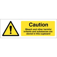 Caution - Bleach and Other Harmful Irritants in this Cupboard - TESTTTTT!!!!! 