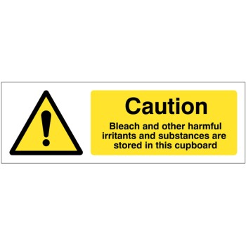 Caution - Bleach and Other Harmful Irritants in this Cupboard - TESTTTTT!!!!! 