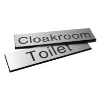 Aluminium Effect Engraved Sign with Adhesive Back Aluminium Effect Engraved Sign with Adhesive Back