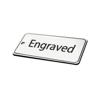 White Key Fob - Black Text - Rectangle White Key Fob - Black Text - Rectangle