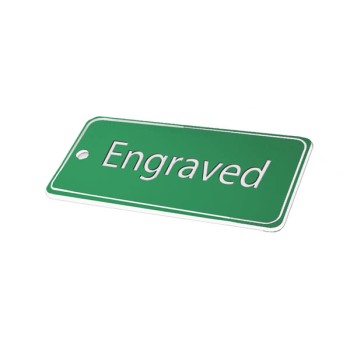 Green Key Fob - White Text - Rectangle Green Key Fob - White Text - Rectangle