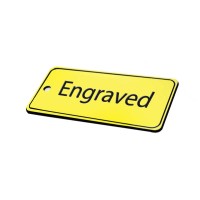 Yellow Key Fob - Black Text - Rectangle Yellow Key Fob - Black Text - Rectangle