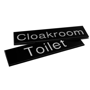 Engraved Sign with Adhesive Back - Black Engraved Sign with Adhesive Back - Black