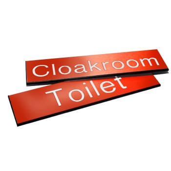 Engraved Sign with Adhesive Back - Red Engraved Sign with Adhesive Back - Red