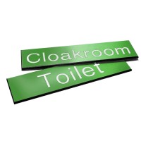 Engraved Sign with Adhesive Back - Green Engraved Sign with Adhesive Back - Green
