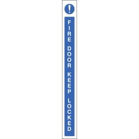 Fire Door Keep Locked - Door Edge Sign Fire Door Keep Locked - Door Edge Sign