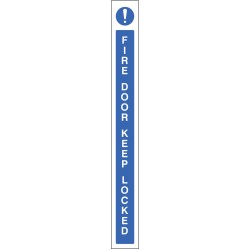 Fire Door Keep Locked - Door Edge Sign Fire Door Keep Locked - Door Edge Sign