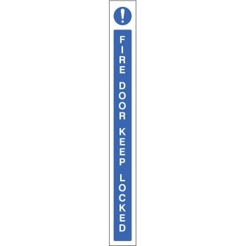 Fire Door Keep Locked - Door Edge Sign Fire Door Keep Locked - Door Edge Sign