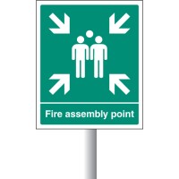Fire Assembly Point - Aluminium with Channelling Fire Assembly Point - Aluminium with Channelling