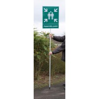 Mobile Assembly Point - Aluminium with Pole - 450 x 600mm Mobile Assembly Point - Aluminium with Pole - 450 x 600mm