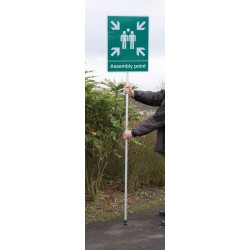 Mobile Assembly Point - Aluminium with Pole - 450 x 600mm Mobile Assembly Point - Aluminium with Pole - 450 x 600mm