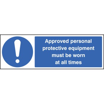 Approved Personal Protective Equipment Must be Worn At All Times - TESTTTTT!!!!! 